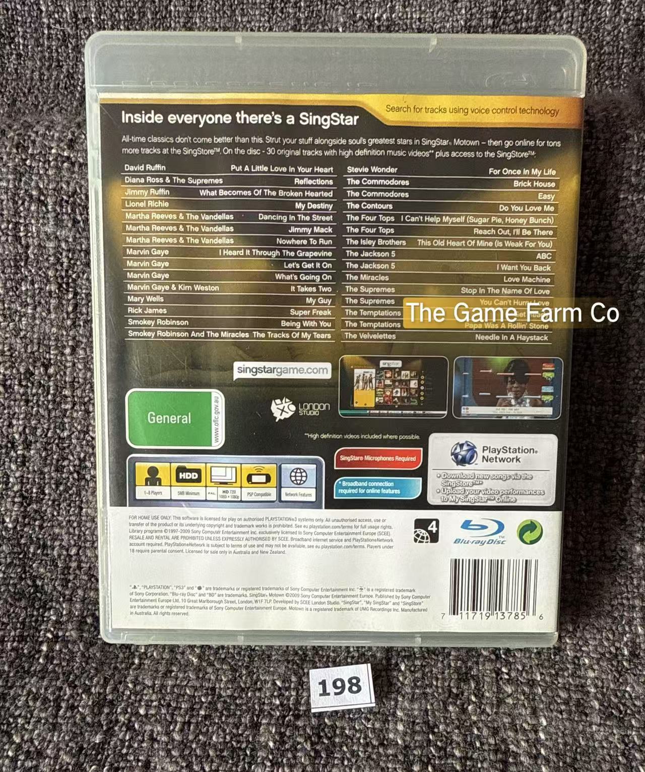 Singstar Motown Game - PS3 - Sony Playstation 3