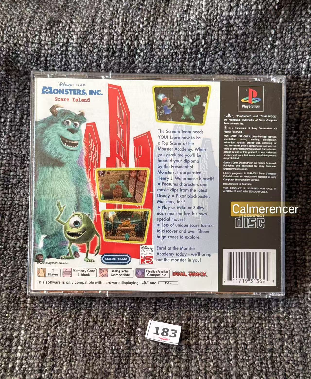 Monster Inc Scare Island - Sony Playstation One (PS1) Game