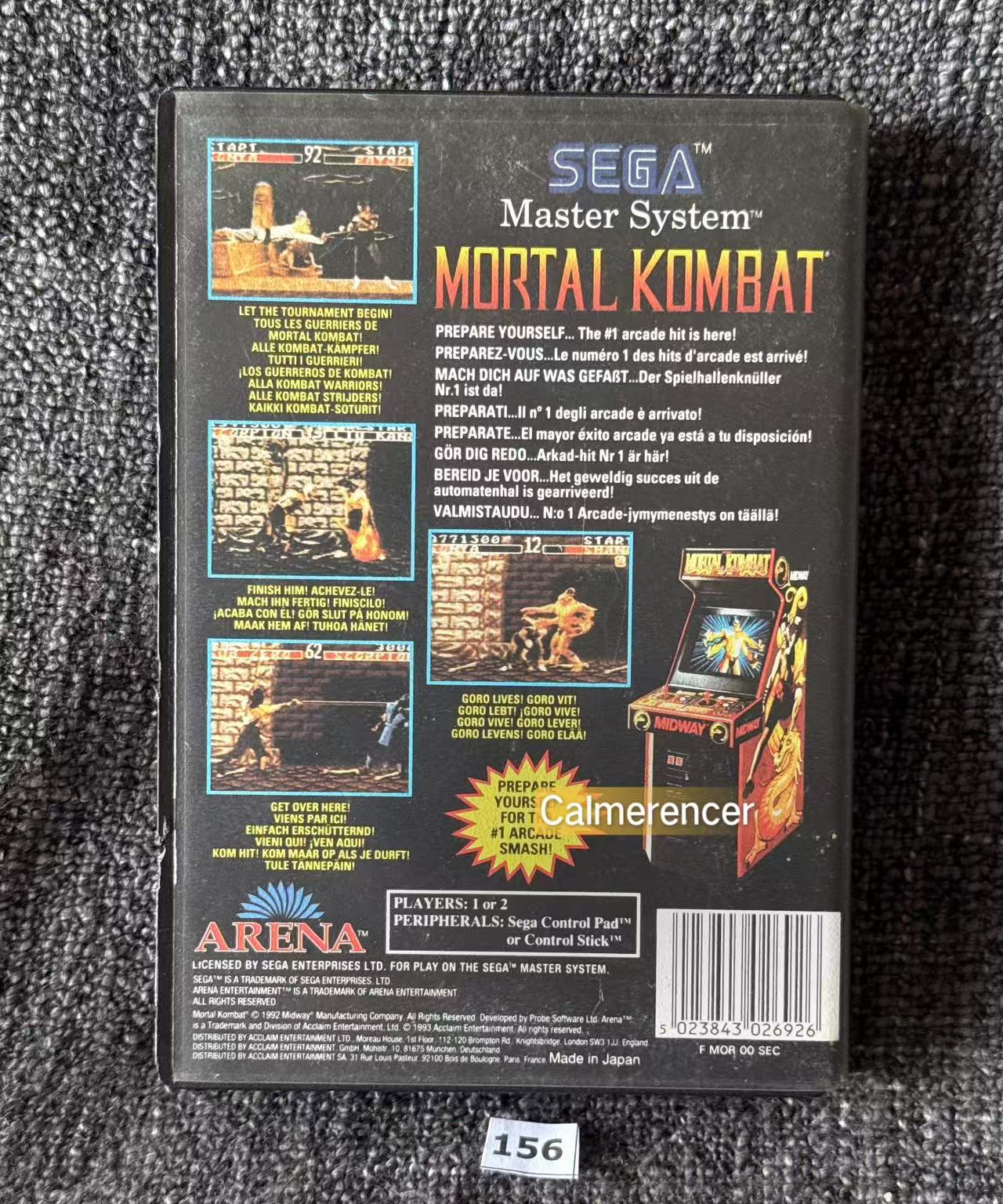 Morta Kombat Game - Sega Mega Drive