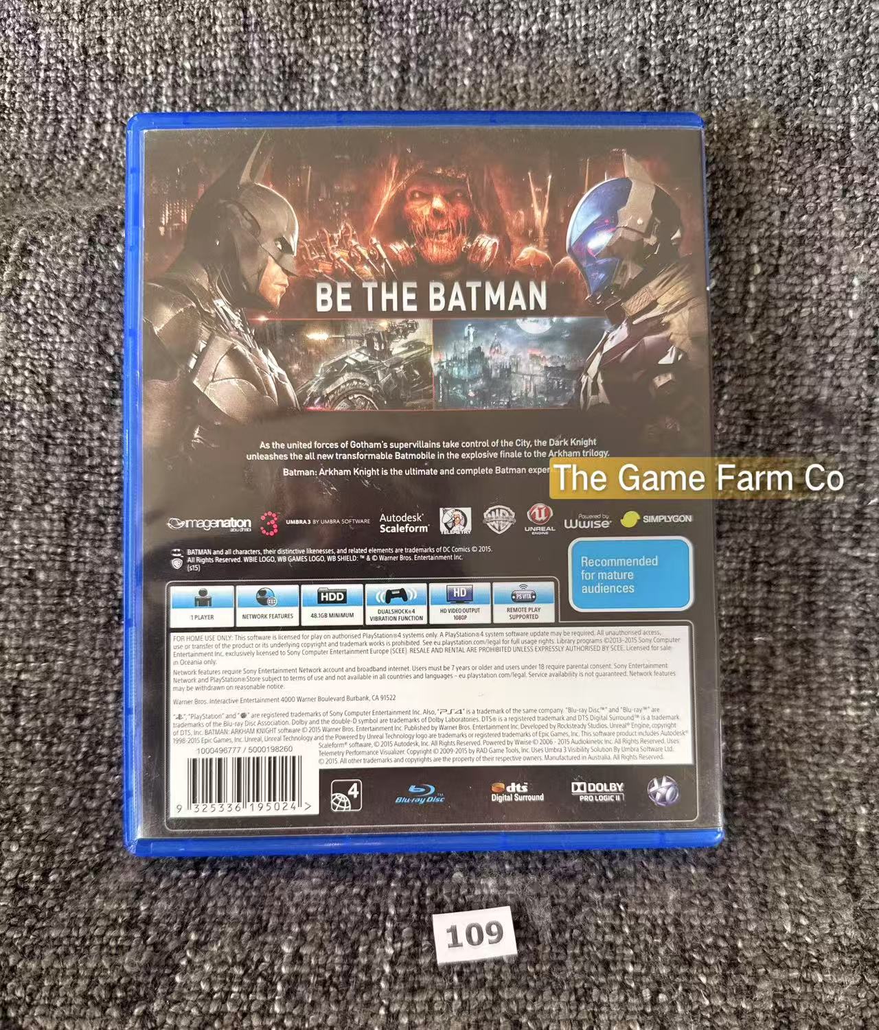 Batman Arkham Knight Sony Playstation 4 (PS4) Game