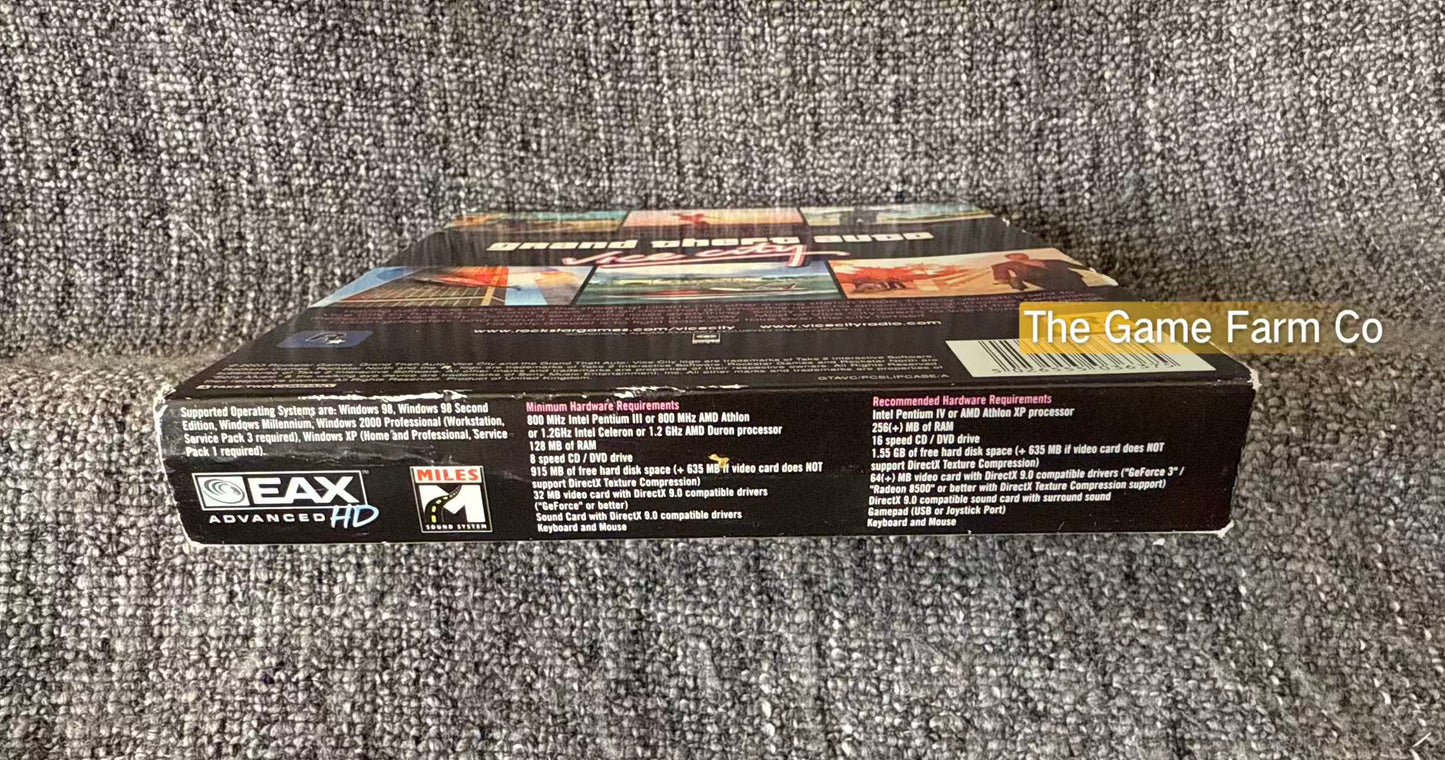 Grand Theft Auto Vice City Boxed Game - PC - CD ROM - Big Box