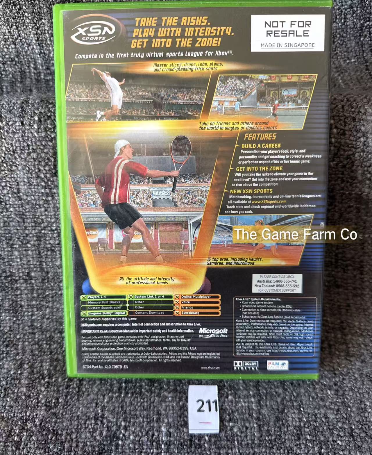 Top Spin Game Microsoft Xbox Original