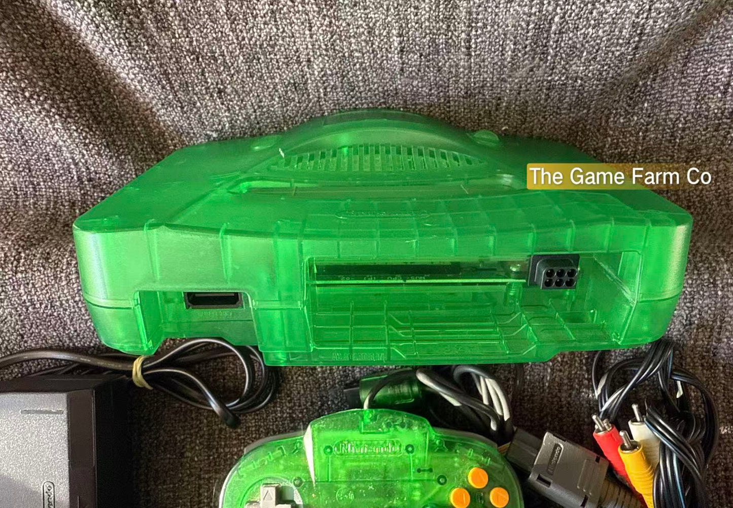 Jungle Green Funtastic Nintendo 64 Console Bundle N64 Tested Excellent Condition