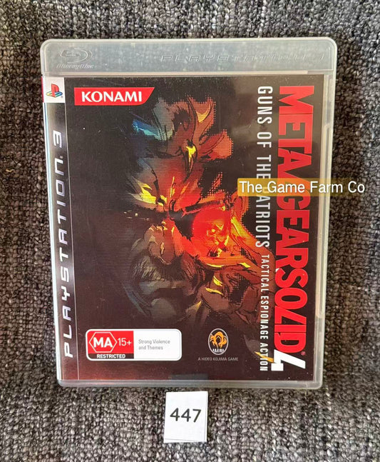 Metal Gear Solid 4 PS3 Physical Game CIB PAL Tested Used