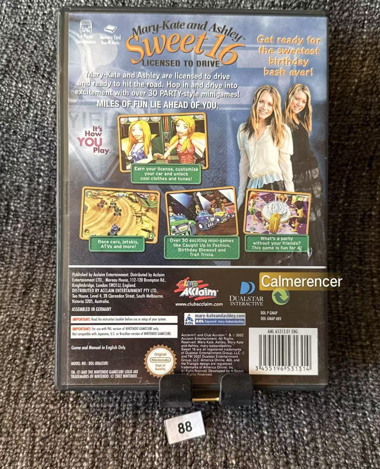Mary-Kate & Ashley Sweet 16 Licensed To Drive Game - Nintendo Gamecube - Pal Version