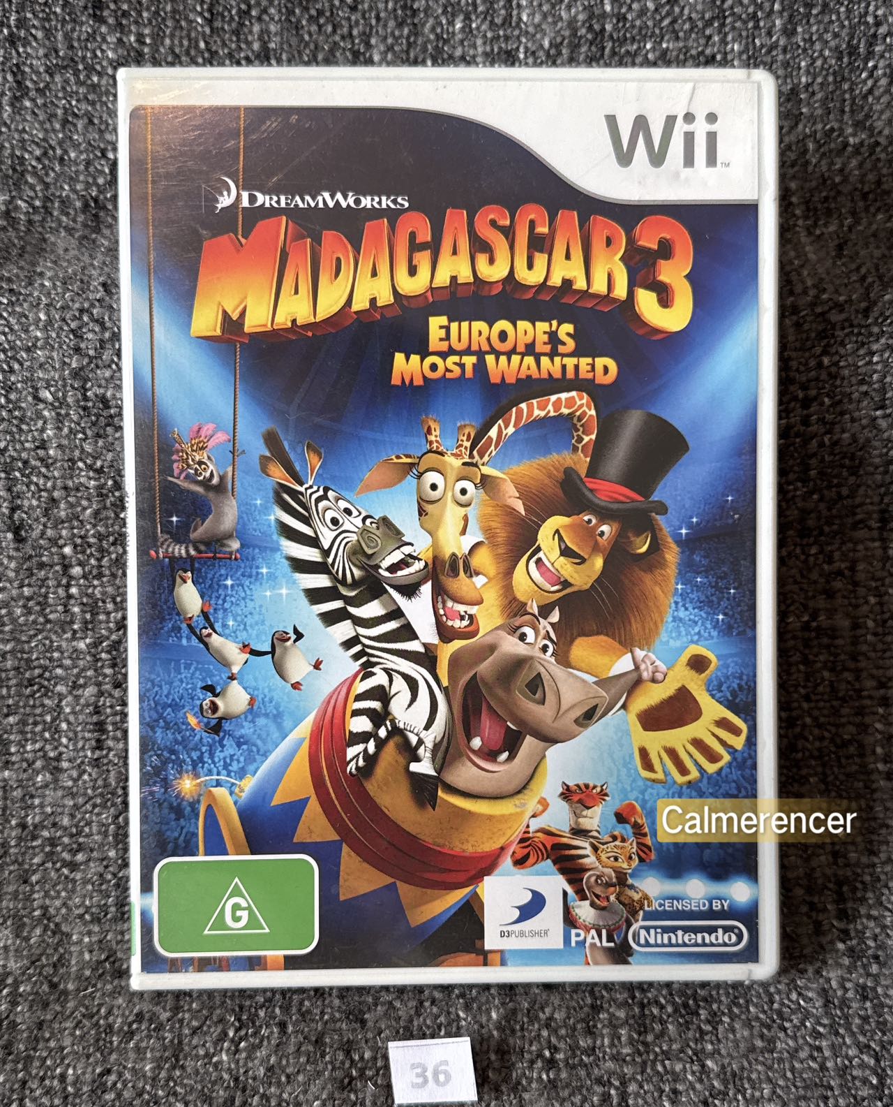 Madagascar 3 No Manual - Nintendo Wii game