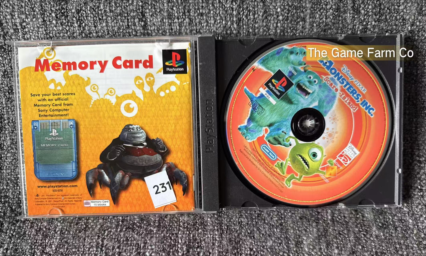 Monster Inc Scare Island - Sony Playstation One (PS1) Game