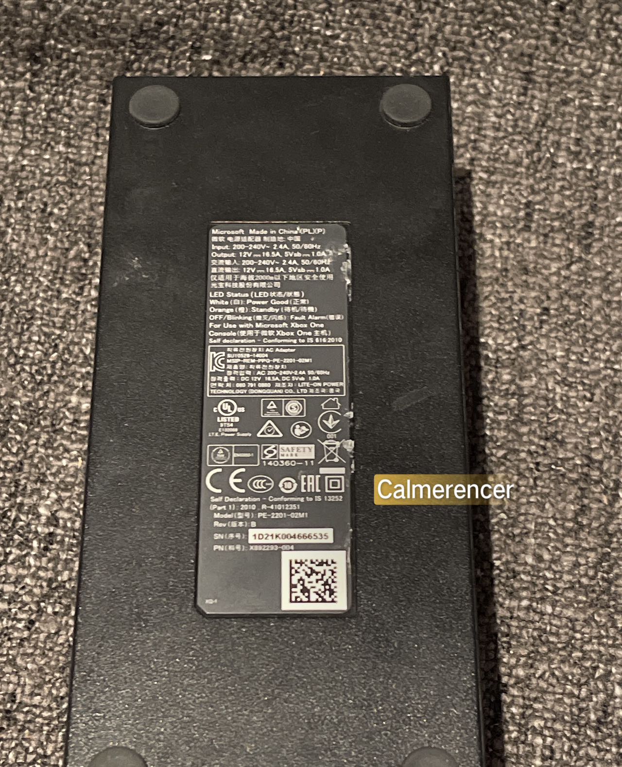 Xbox One Genuine Microsoft Power Supply for Australian/Pal Consoles