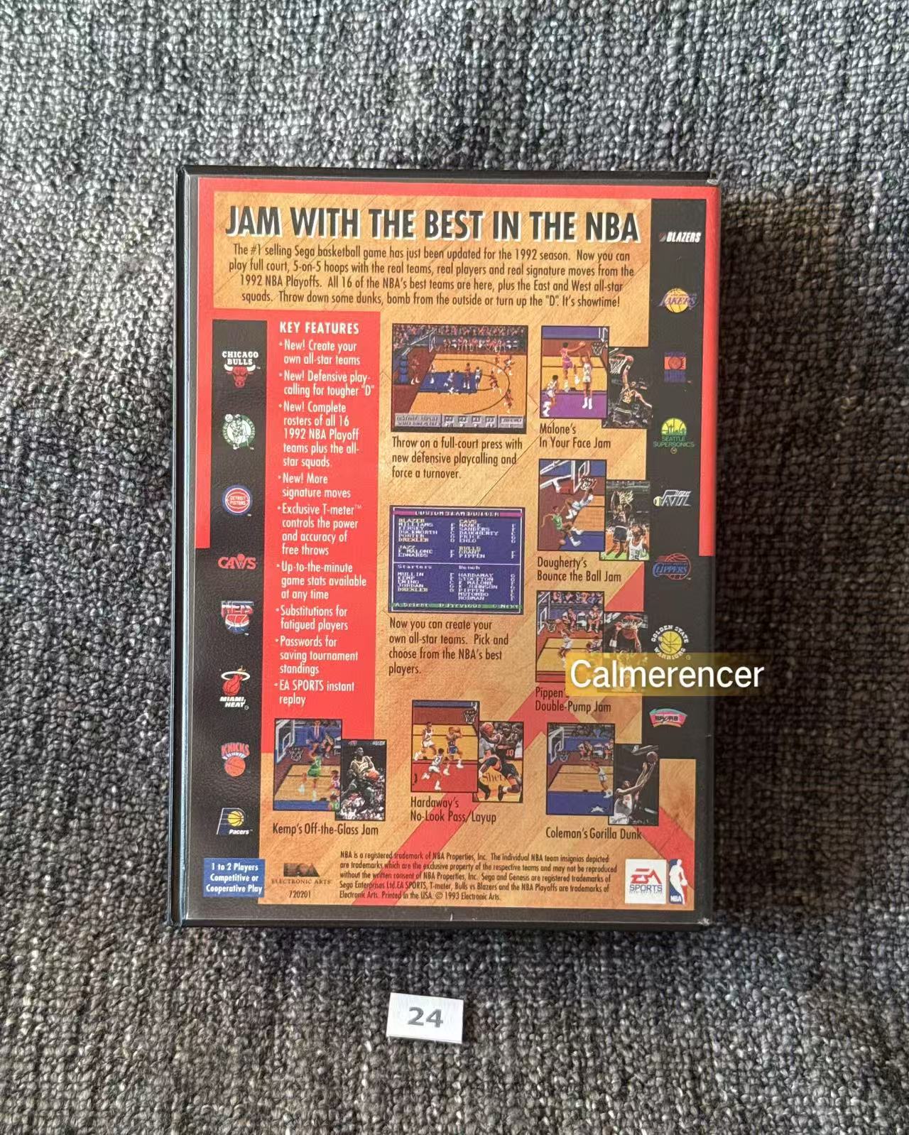 Bulls Vs Blazers and the NBA Playoffs Game Excellent condition - Sega Genesis