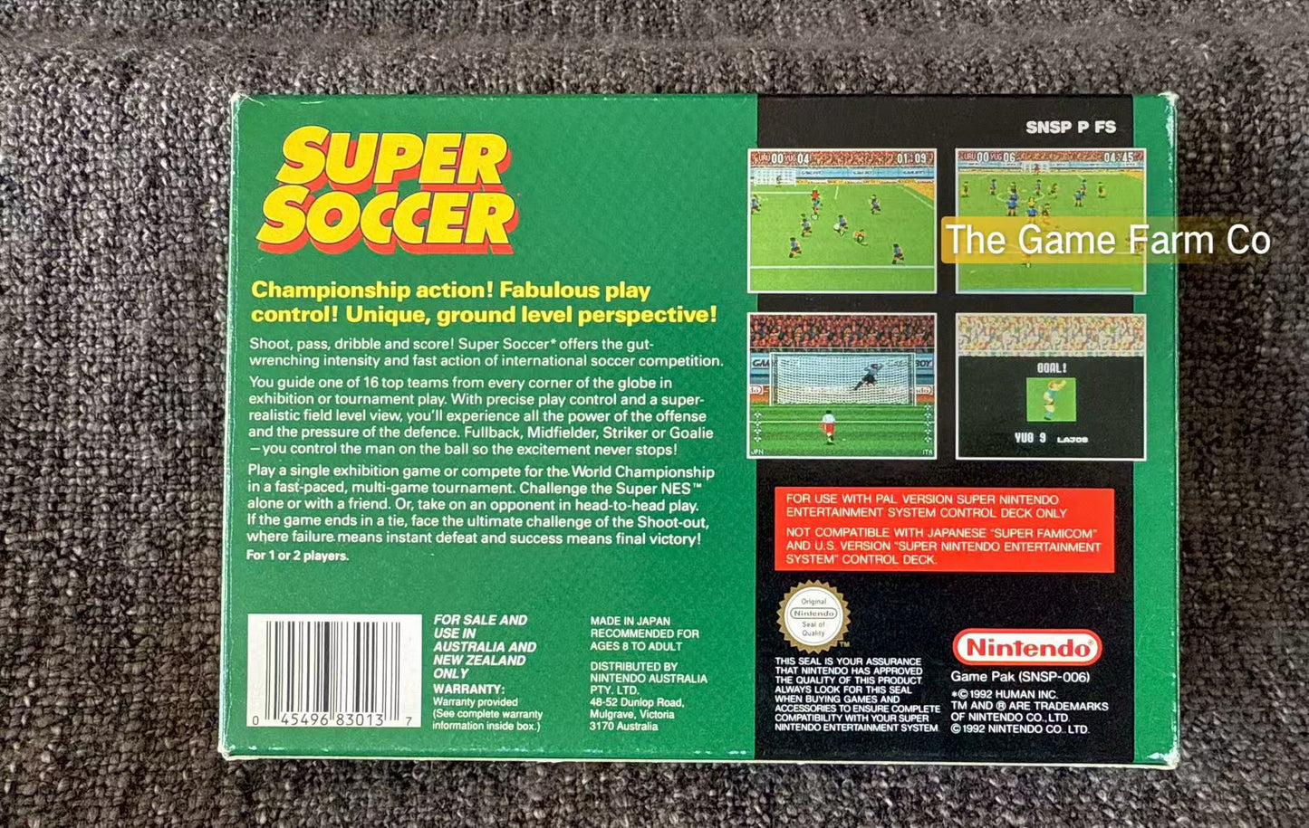 Supper Soccer Boxed - Super Nintendo (Snes) Game