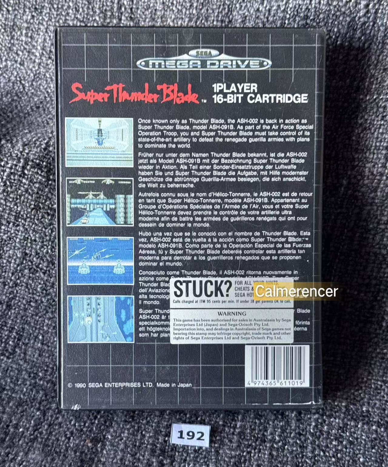 Super Thunder Black - Game - Sega Mega Drive