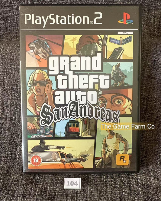 Grand Theft Auto San Andreas Game- Sony PlayStation 2 (PS2)