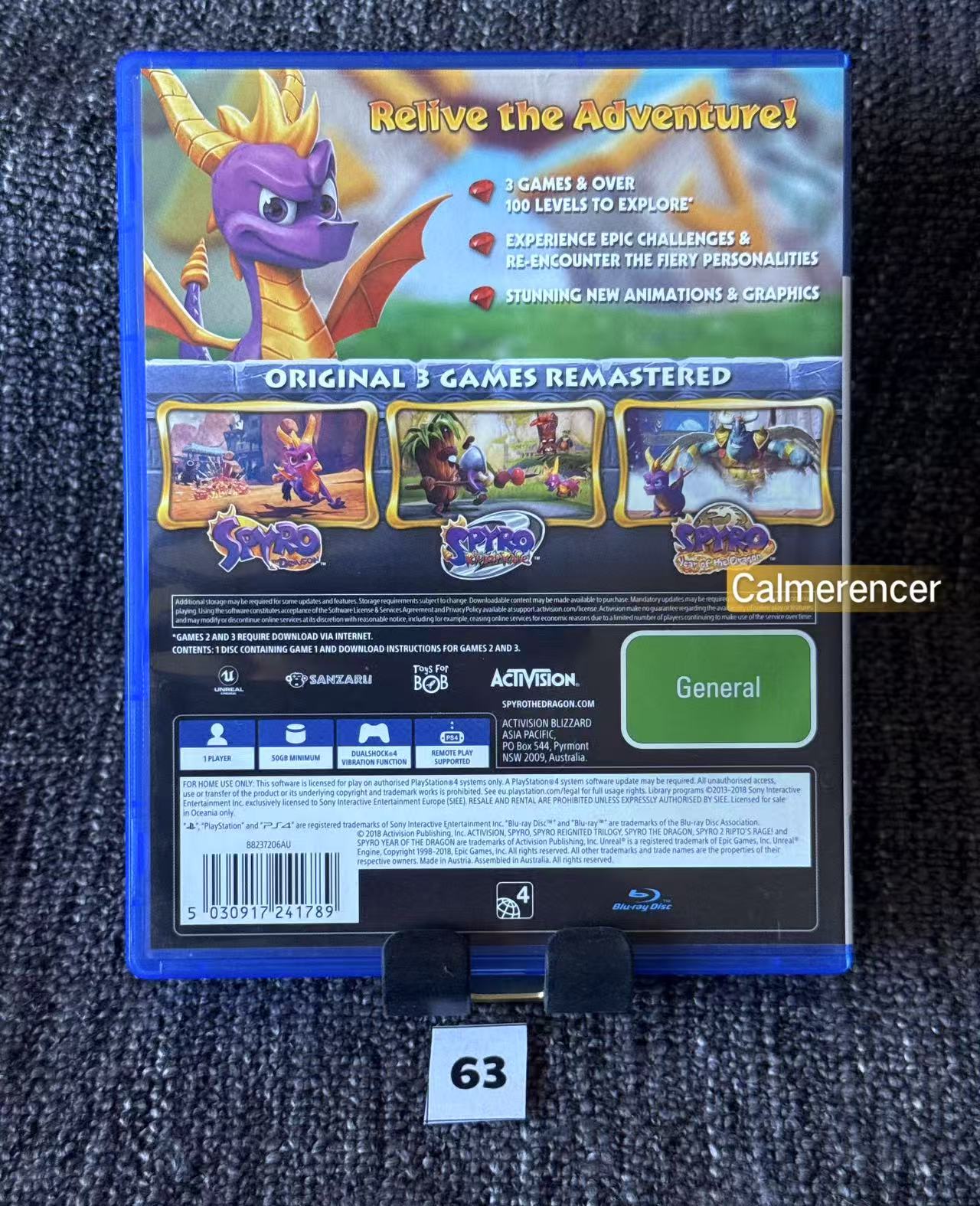 Spyro Reignited Trilogy Sony Playstation 4 (PS4) Game