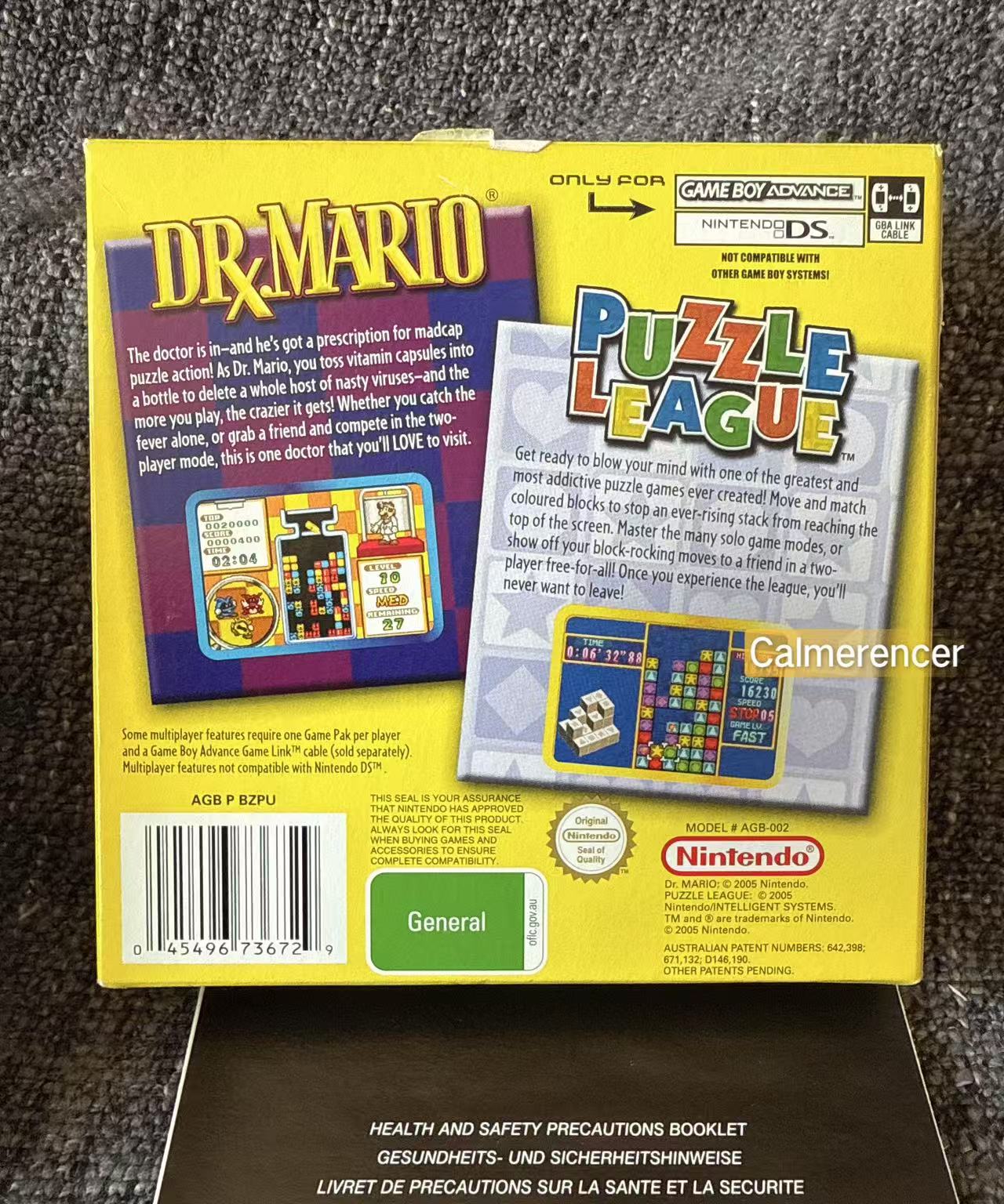 Dr. Mario / Puzzle League Boxed Game -Nintendo Gameboy Advance GBA - Pal Version